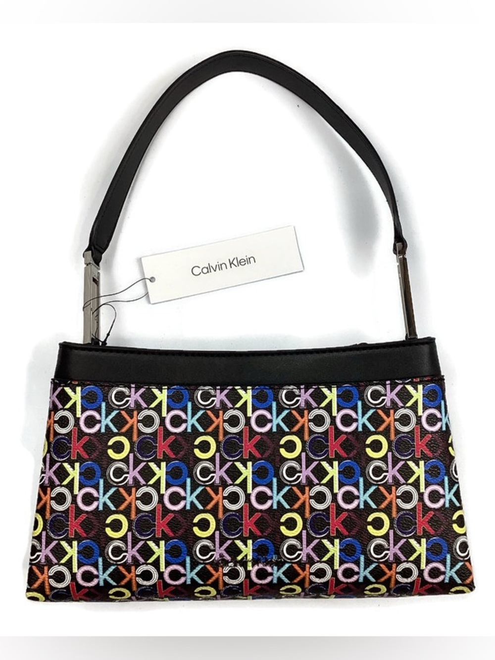 Calvin Klein Shoulder Bag With Colorful Monogram Print NEW! Retail $138